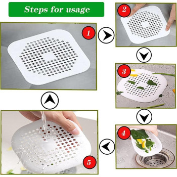 4 Pcs Silicone Drain Protector With Sucker Sink Strainer Shower Drain Cover Hair Catcher For Shower Drain Strainer Plug Trap Fil