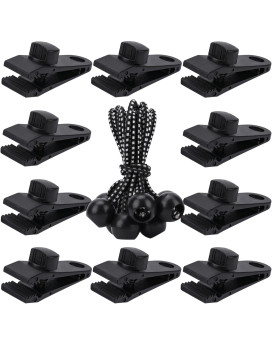 Axlksia Tarp Clips Heavy Duty Lock Grip 20 Pack Tarp Clamps Shade Cloth Clips Fasteners Pool Awning Cover Bungee Cords Clips