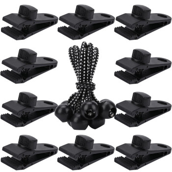 Axlksia Tarp Clips Heavy Duty Lock Grip 20 Pack Tarp Clamps Shade Cloth Clips Fasteners Pool Awning Cover Bungee Cords Clips