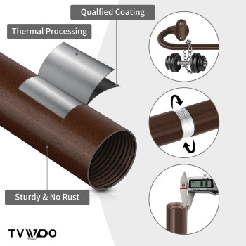 Tvwoo Wrap Around Curtain Rods Bronze Curtain Rods 28 To 60 Inch 58 Inch Adjustable Blackout Curtain Rod Aluminum Curtain Rods