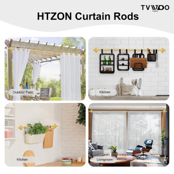 Tvwoo Wrap Around Curtain Rods Gold Curtain Rods 28 To 60 Inch 58 Inch Adjustable Blackout Curtain Rod Aluminum Curtain Rods Fo