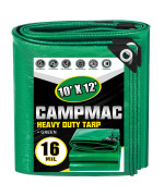 Campmac Heavy Duty Tarp 10 X 12 Ft 10 Mil Large Waterproof Tarps High Durability Uv Resistant Tear Resistant With Grommets E