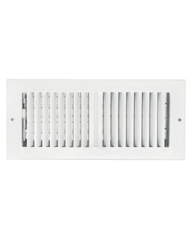 14 X 4 Inch Duct Opening White Air Vent Cover For Wall Or Ceiling Twoway Ventilation Register 16 Inch X 6 Inch Overall Dim