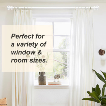 Somins White Curtain Rods Curtain Rods For Windows 48 To 84 1 Inch Curtain Rods For Ceiling Mountwall Mount Blackout Curtain