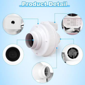 Congkailu Upgraded Dbf 110 Dryer Booster Fan Dryer Vent Booster Fan 4 Inch 4 Dryer Vent Booster Exhaust Fan 167 Cfm