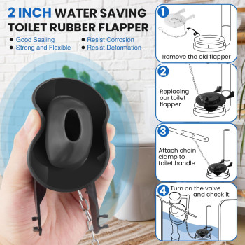 Saillong Universal Toilet Tank Replacement Kit Include Toilet Fill Valve 2 Inch Low Flow Toilet Rubber Flapper Side Mount Toi