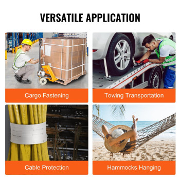 Vevor Polyester Pull Tape 12 X 1053 Mule Tape Flat Rope 1250 Lbf Tensile Capacity Printed Webbing Cable Pulling Tape For