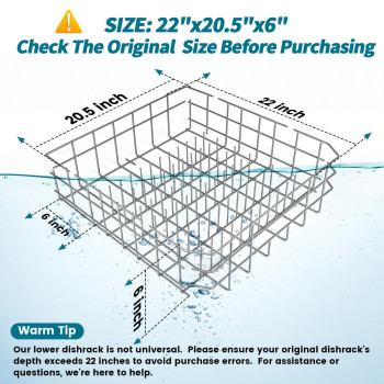 Upgraded W10728159 W10525646 Oem Dishwasher Lower Dishrack For Kitchenaid Dishwasher 22 Deep By 20 12 Wide W10082825 Dishw