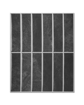 Longking 10Sheet Smoky Black Peel And Stick Backsplash For Kitchen Wall Kitchen Backsplash Tiles Wall Tiles 114 X 9