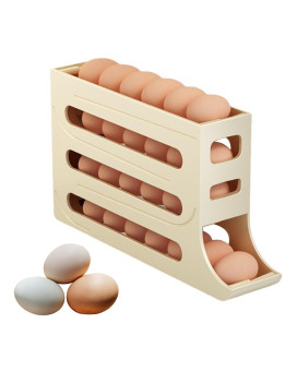 Ziyize Egg Holder For Fridge Auto Rolling Fridge Egg Organizer Egg Holder Egg Dispenser Holder Egg Basket For Gathering Fres