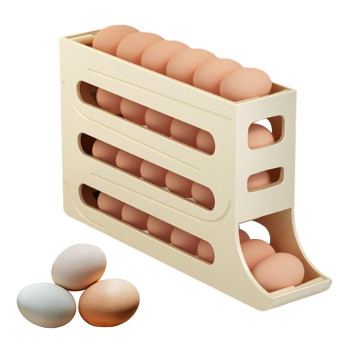 Ziyize Egg Holder For Fridge Auto Rolling Fridge Egg Organizer Egg Holder Egg Dispenser Holder Egg Basket For Gathering Fres