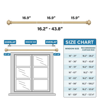 Hversailtex Curtain Rods For Windows 162 To 438 Inches 34 Inch Diameter Adjustable Decorative Telescoping Curtain Rod With B