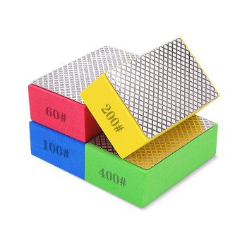 4 Pack Diamond Hand Polishing Pads Diamond Sanding Pads Assortment Diamond Sandpaper With Highdensity Sponge Diamond Polishi