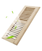 Howeall 4X12 Inch White Oak Wood Floor Register Vents Cover Drop In Wood Vent Register With Damper Wooden Vents Covers For Hom