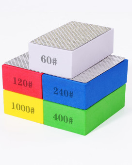 5 Pack Diamond Hand Sanding Block Diamond Polishing Pads With Highdensity Sponge Wetdry Dual Use Diamond Sanding Pads Assor