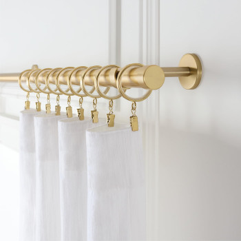 Cambria Designer Series Premium 35 Foot Custom Curtain Rod 118 Inch Large Diameter Nonadjustable For A Seamless Look