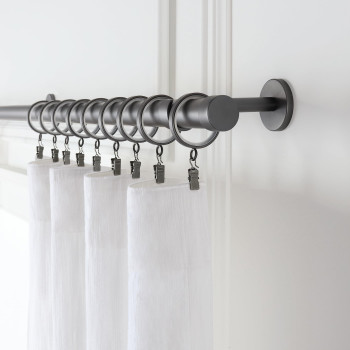 Cambria Designer Series Premium 10 Foot Custom Curtain Rod 118 Inch Large Diameter Nonadjustable For A Seamless Look