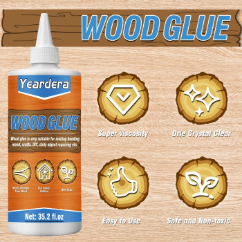 352Oz Wood Glue Clear Strongest Glue For Wood Waterproof Glue For Wood Strong Wood Glue For Furniture Heavy Duty Crafts Fu