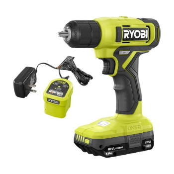 Ryobi One 18V Cordless 38 In Drilldriver Kit With 15 Ah Battery And Charger Pcl201K1