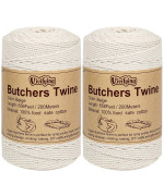 Vivifying Butchers Twine 2Pcs X 656 Feet 2Mm Food Safe Cotton Bakers String For Tying Meat Trussing Turkey Making Sausage Ro