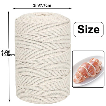 Vivifying Butchers Twine 2Pcs X 656 Feet 2Mm Food Safe Cotton Bakers String For Tying Meat Trussing Turkey Making Sausage Ro