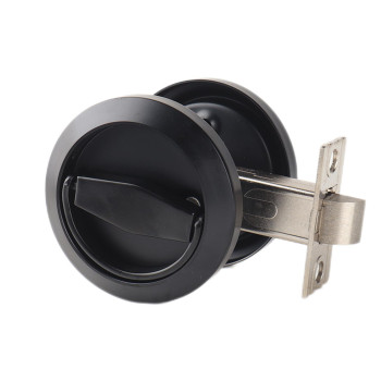 Stainless Steel 304 Black Round Recessed Door Lock Hidden Recessed Install Cup Door Knob Lock Recessed Door Handles Pulls Latc