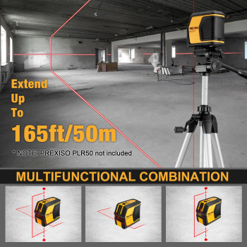 Prexiso Laser Level With Tripod Plumb Bob Laser Red Dot Ip54 Wide Angle Laser Level Self Leveling 50Ft Cross Laser Line To