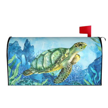 Mailbox Covers Nautical Sea Turtle Summer Beach Ocean Magnetic Mailbox Covers Large Size 255 Lx 21 W Waterproof Mail Box