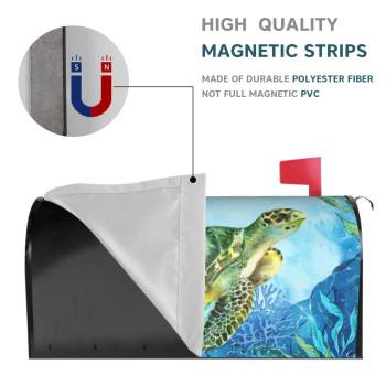 Mailbox Covers Nautical Sea Turtle Summer Beach Ocean Magnetic Mailbox Covers Large Size 255 Lx 21 W Waterproof Mail Box