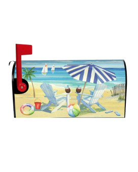 Mailbox Covers Beach Life Nautical Large Size Magnetic Mailbox Covers 255X21 Inch Mailbox Wrap Post Letter Box Cover Mailbox