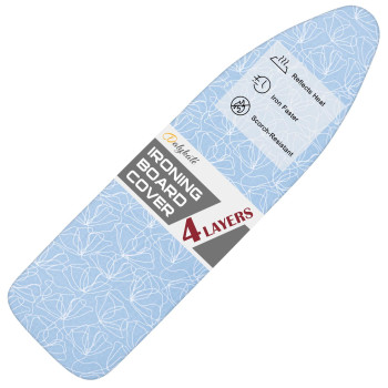 Dalykate Ironing Board Cover 21 X 57 With Scorch And Stain Resistant Thick Padding And Elasticized Edge Ironing Board Covers 4 F