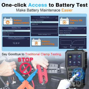 Amtifo Obd2 Scanner With Battery Tester Diagnostic Tool For Cars Check Engine Light Emissions Readiness Realtime Date Pl