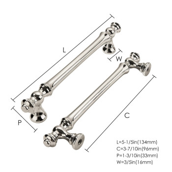 Khtumeware 10 Pack 334 Inch96Mm Polished Nickel Cabinet Pulls Drawer Pulls Kitchen Cabinet Hardware Zinc Pulls For Dresser D