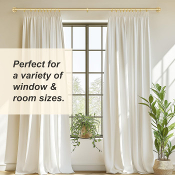 Somins Gold Curtain Rods Curtain Rods For Windows 32 To 72 1 Inch Pipe Curtain Rods Wrap Around Curtain Rods For Bedroom Ind