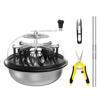 Ipower 19 Leaf Bowl Trimmer Hand Clear Visibility Dome With Sharp Stainless Steel Blades Twisted Spin Cut For Leaves Buds