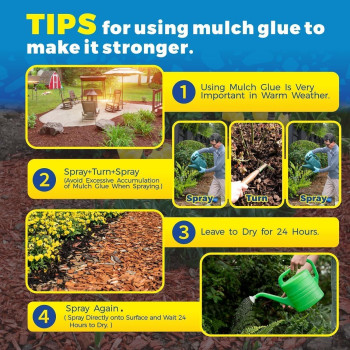 Landscaping Mulch Glue Concentrate Mulch Rock Glue Pea Gravel Glue Fast Drying Mulch Landscape Lock Adhesive Non Toxic Mulch