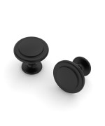 Kakapola 30 Packs 114 Inch Black Cabinet Knobs Matte Black Kitchen Cabinet Knobs Drawer Pulls And Knobs For Bathroom Closet