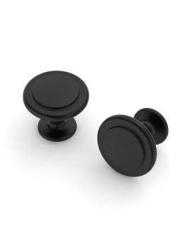 Kakapola 30 Packs 114 Inch Black Cabinet Knobs Matte Black Kitchen Cabinet Knobs Drawer Pulls And Knobs For Bathroom Closet