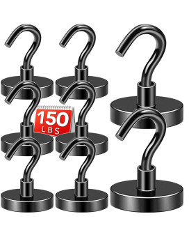 Diymag Black Magnetic Hooks 150 Lb Heavy Duty Strong Magnets With Hooks Strong Rare Earth Neodymium Magnet Magnetic Hooks For