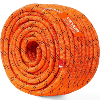 Vevor Double Braided Polyester Rope 12 In X 120 Ft 48 Strands 8000 Lbs Breaking Strength Outdoor Rope Arborist Rigging Rope