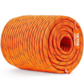 Vevor Double Braided Polyester Rope 12 In X 220 Ft 48 Strands 8000 Lbs Breaking Strength Outdoor Rope Arborist Rigging Rope