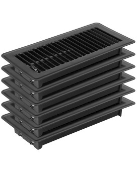 Pluden 6Pcs 4 X 10 Floor Register Heavy Duty Floor Vents Metal Heat Air Vent Covers Rust Proof Finish 4 X 10 Walkable Fl