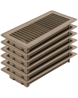 Pluden 6Pcs 4 X 10 Floor Register Heavy Duty Floor Vents Metal Heat Air Vent Covers Rust Proof Finish 4 X 10 Walkable Fl