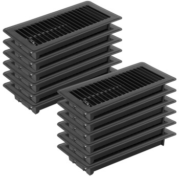 Pluden 12Pcs 4 X 10 Floor Register Heavy Duty Floor Vents Metal Heat Air Vent Covers Rust Proof Finish 4 X 10 Walkable F