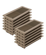 Pluden 12Pcs 4 X 10 Floor Register Heavy Duty Floor Vents Metal Heat Air Vent Covers Rust Proof Finish 4 X 10 Walkable F