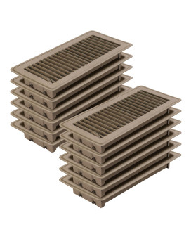 Pluden 12Pcs 4 X 10 Floor Register Heavy Duty Floor Vents Metal Heat Air Vent Covers Rust Proof Finish 4 X 10 Walkable F