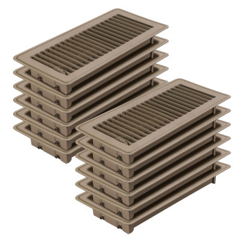 Pluden 12Pcs 4 X 10 Floor Register Heavy Duty Floor Vents Metal Heat Air Vent Covers Rust Proof Finish 4 X 10 Walkable F