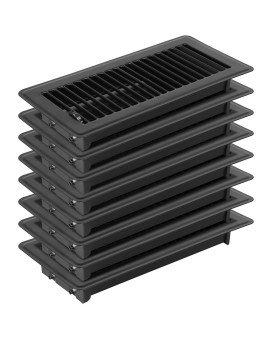 Pluden 8Pcs 4 X 10 Floor Register Heavy Duty Floor Vents Metal Heat Air Vent Covers Rust Proof Finish 4 X 10 Walkable Fl