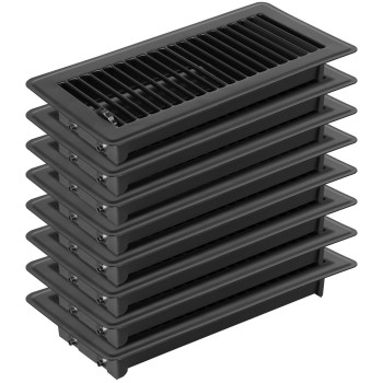 Pluden 8Pcs 4 X 10 Floor Register Heavy Duty Floor Vents Metal Heat Air Vent Covers Rust Proof Finish 4 X 10 Walkable Fl