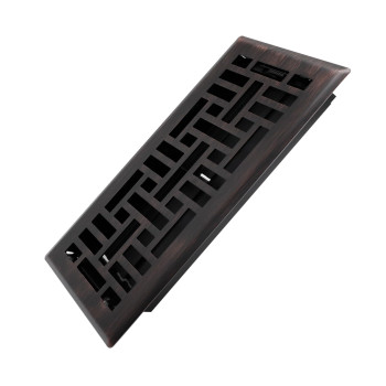 Howeall 4X10 Inches Heavy Duty Walkable Floor Register Easy Adjust Air Supply Lever Floor Vents Boston Design Vent Cover For